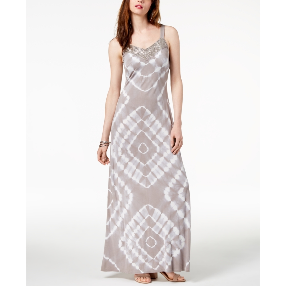 INC International Concepts Womens Tie Dyed Maxi Dress Size Large